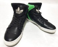 アディダス　オリジナルス　adidas　ハイカットスニーカー　黒緑