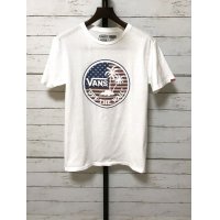 VANS Logo T-shirts　バンズ　星条旗ロゴ　Tシャツ　白　S