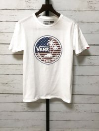 VANS Logo T-shirts　バンズ　星条旗ロゴ　Tシャツ　白　S