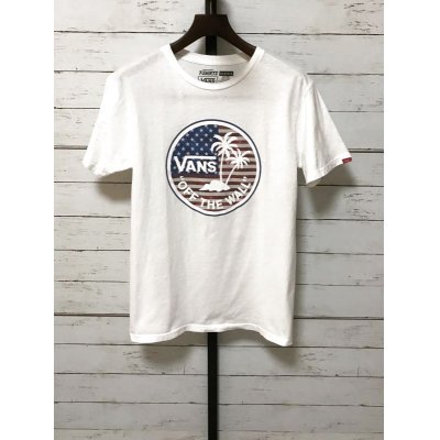 画像1: VANS Logo T-shirts　バンズ　星条旗ロゴ　Tシャツ　白　S