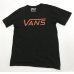 画像3: ”希少”　VANS VネックロゴTシャツ　ブラック/オレンジ　M