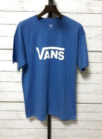 VANS Logo Tee　バンズ ロゴ Tシャツ　ブルー　L　メキシコ製