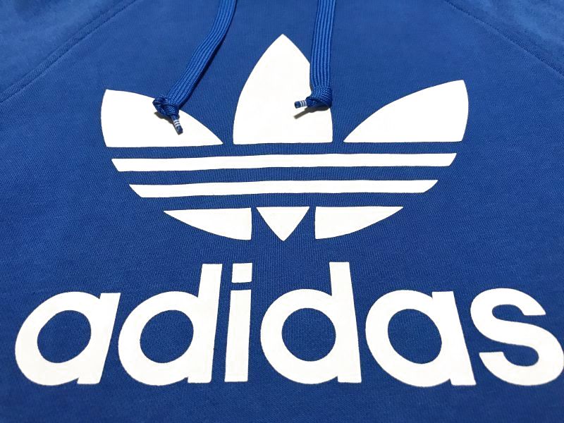 アディダス パーカー アディダス オリジナルス トレフォイル プルオーバー ロゴパーカー Adidas Original Trefoil Pullover Hooded 青 M コレbox