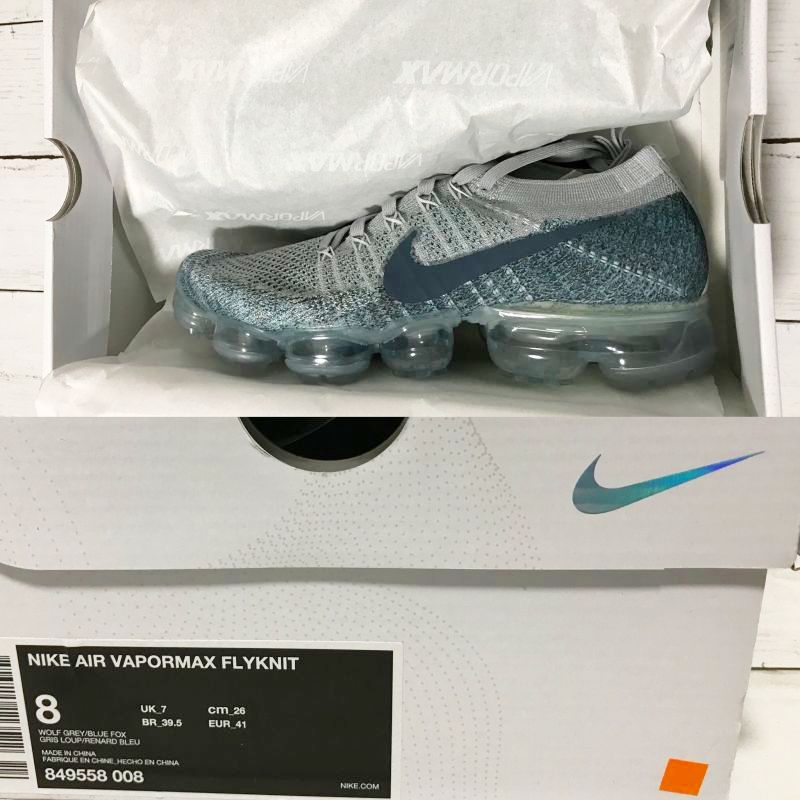 gray and blue vapormax