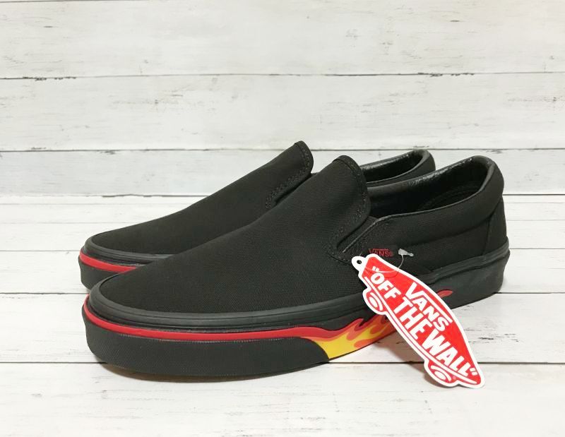 vans flame wall slip on