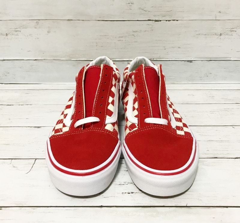 vans old skool red and white