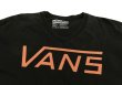 画像4: ”希少”　VANS VネックロゴTシャツ　ブラック/オレンジ　M (4)