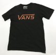 画像3: ”希少”　VANS VネックロゴTシャツ　ブラック/オレンジ　M (3)