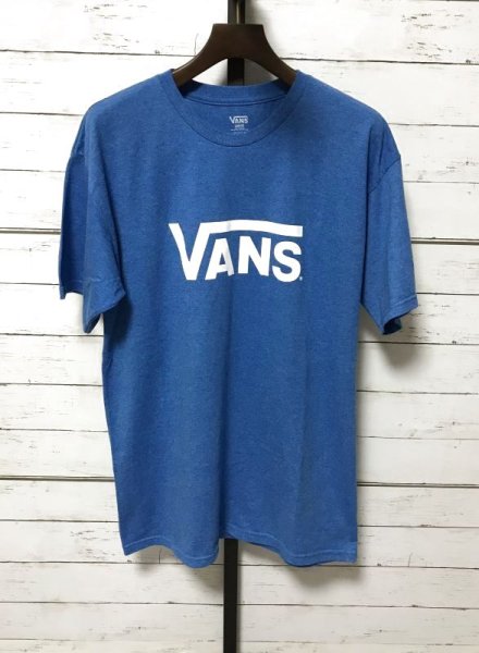 画像1: VANS Logo Tee　バンズ ロゴ Tシャツ　ブルー　L　メキシコ製 (1)