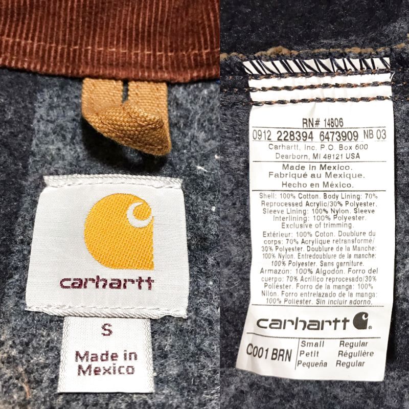 Carhartt チョアコート C001-BRNフード付